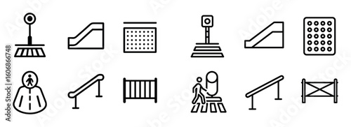 Minimalist Road Safety Icons
