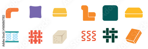 Colorful Furniture Icons
