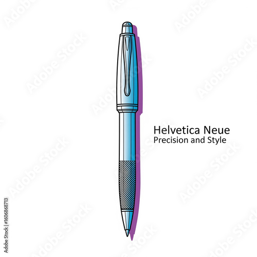 Helvetica Neue Pen: A sleek and modern writing instrument embodying precision and style.

