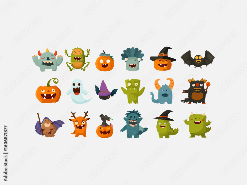 Obraz premium Happy halloween icon illustration vector