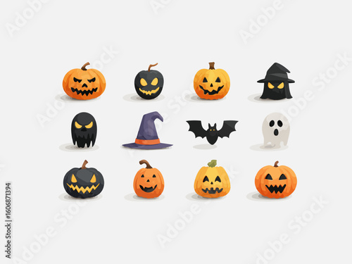 Happy halloween icon illustration vector