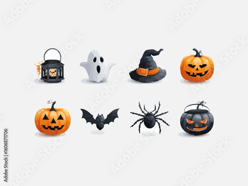 Happy halloween icon illustration vector