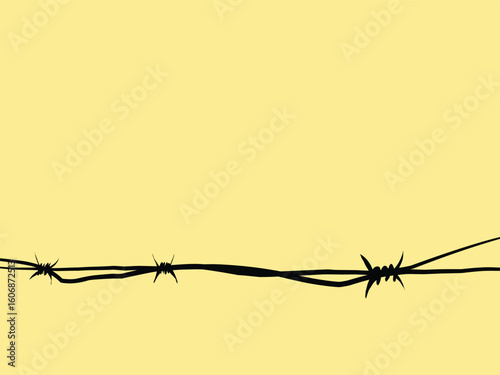 barbed wire vector illustration background with copy space.eps