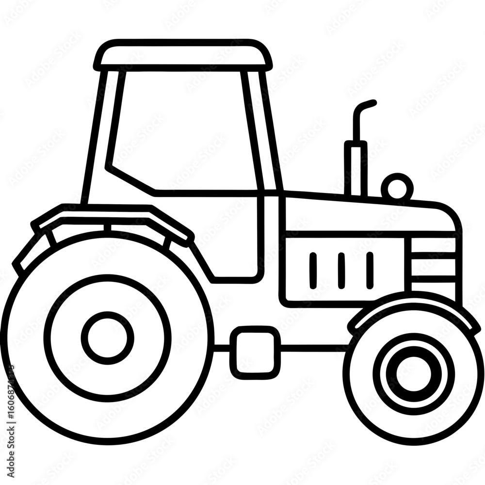 Small Farm Tractor Illustration Small Farm Tractor Illustration