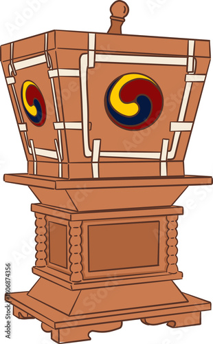 Canvas Print Chuk korean music instrument clipart