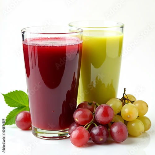 Wallpaper Mural Fresh Mixed Grapes Juice with Red and Green Grapes Torontodigital.ca