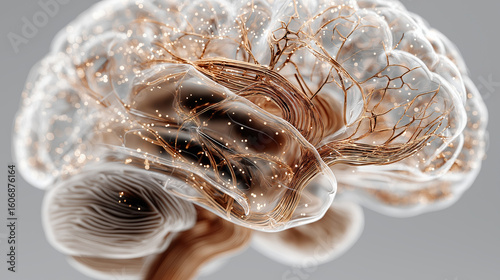 Abstract illustration of a brain with intricate patterns and textures. ADHD Awareness