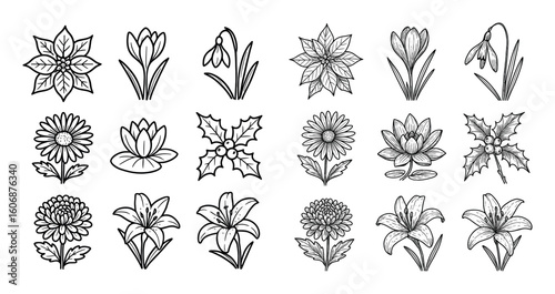 Seasonal Flower Icons
