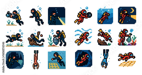 Pixel Dive Icons