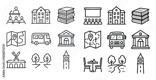 Campus Icons Illustration