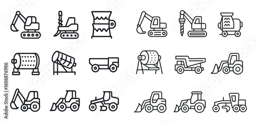 Minimalist Mining Icons