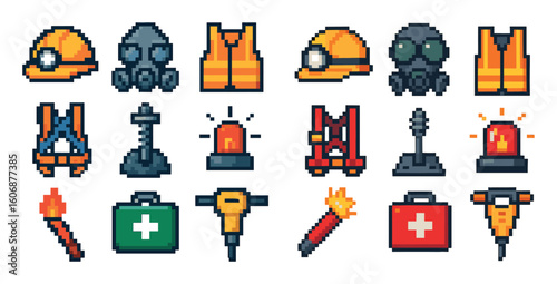 Colorful Mining Safety Icons