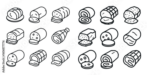 Low-Poly Meat Icons