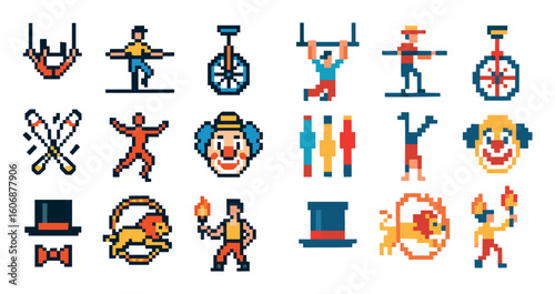 Circus Icons Grid