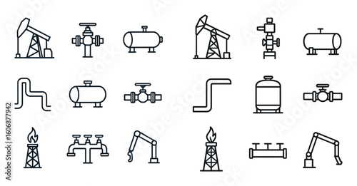 Oil Production Icons