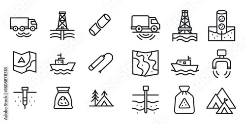 Oil Exploration Icons