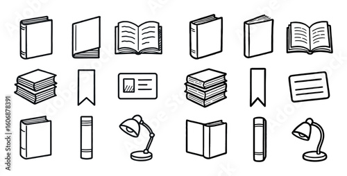 Hand-Drawn Book Icons