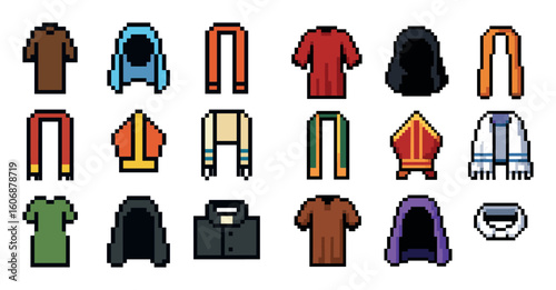 Colorful Religious Attire Icons