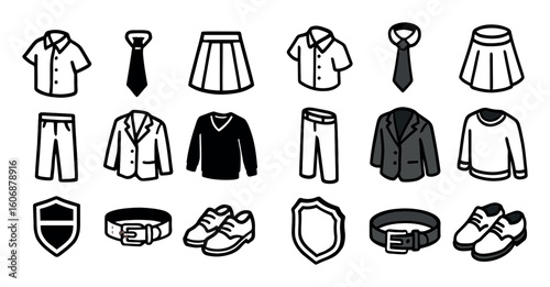 School Uniform Icons