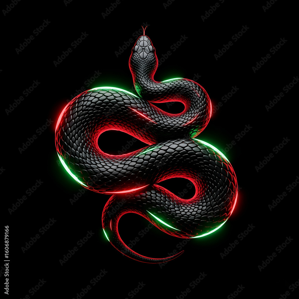 Obraz premium Neon Serpent Collection