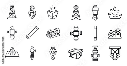 Oil Drilling Icons