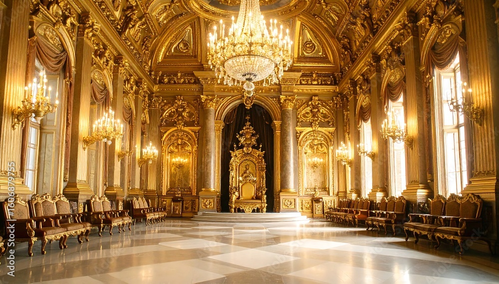 custom made wallpaper toronto digitalGolden palace hall with opulent decor