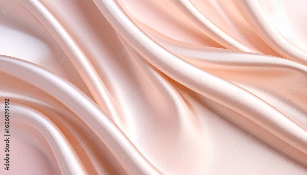 Fototapeta premium smooth silk fabric folds with gentle light reflections, elegant and minimal