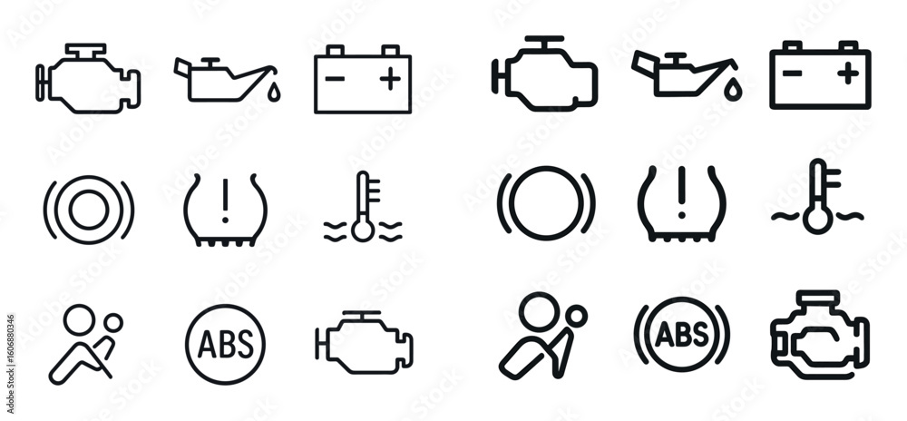 Fototapeta premium Minimalist Dashboard Icons