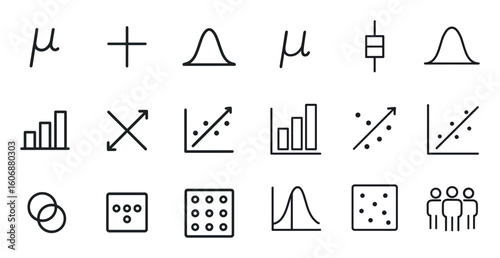 Statistical Icons Grid