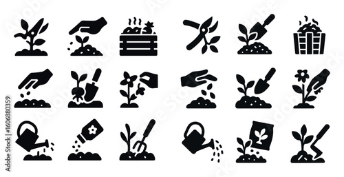Gardening Techniques Icons
