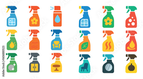 Colorful Cleaning Icons