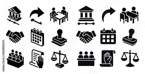 Isometric Legal Icons