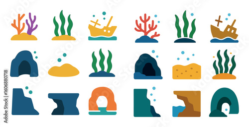 Colorful Diving Icons