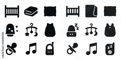 Childcare Sleep Essentials Icons