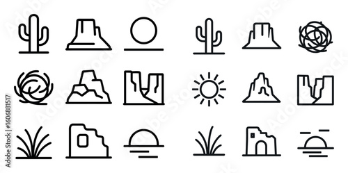Western Landscape Icons