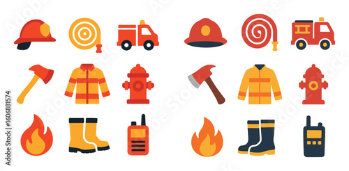 Firefighting Icon Set