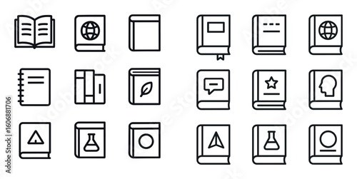 Minimalist Book Icons