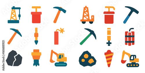 Colorful Mining Icons