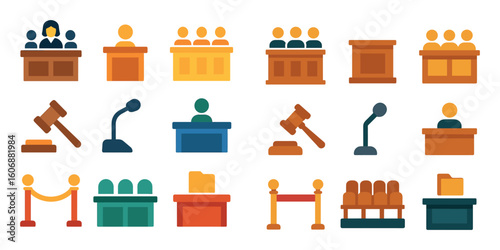 Courtroom Icons Grid