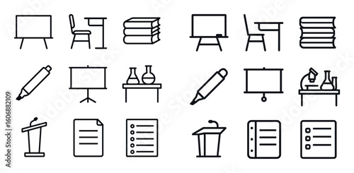 Minimalist College Icons