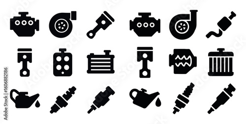 Racing Engine Icon Set