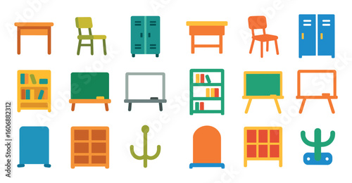 Schoolgear Icons Grid