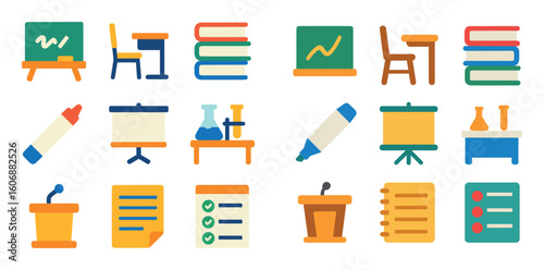 Colorful College Icons