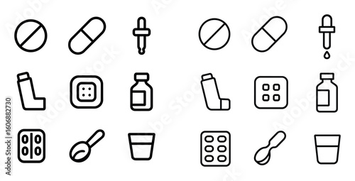 Minimalist Medicine Icons