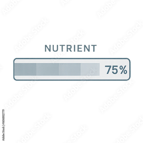 Reach 75 percent of daily nutrient intake with this progress bar, showcasing a healthy lifestyle and a balanced diet
