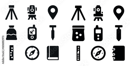 Mining Survey Icons Set