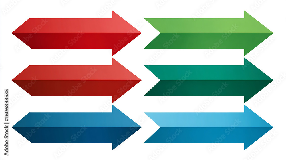 Colorful Arrow Graphics: Red, Green, Teal, Blue Directional Indicators for Presentations & Designs Colorful Arrow Graphics: Red, Green, Teal, Blue Directional Indicators for Presentations & Designs