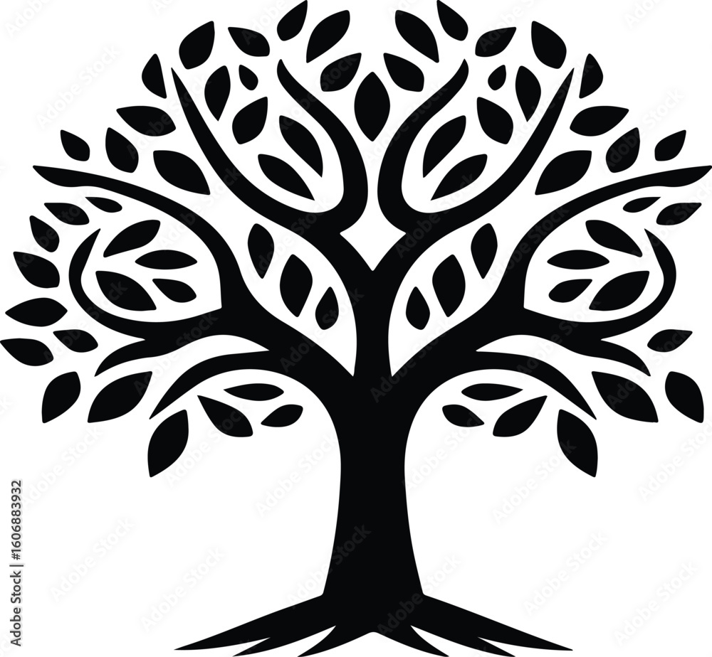 Obraz premium vector tree silhouette