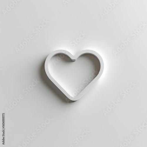 Heart image on white background