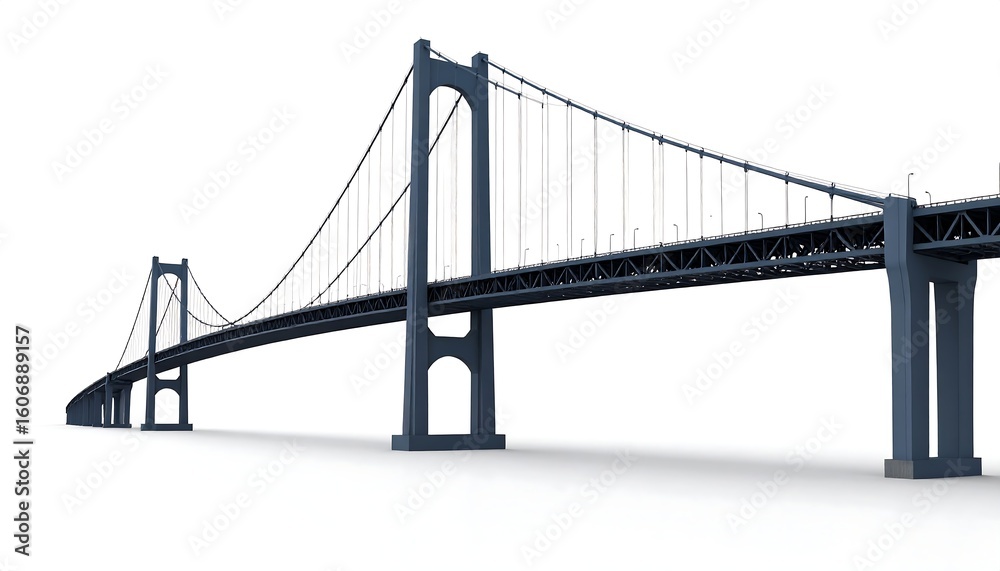 Fototapeta premium Modern suspension bridge